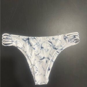 Cupshe Women's Blue Marble Bikini Bottom
